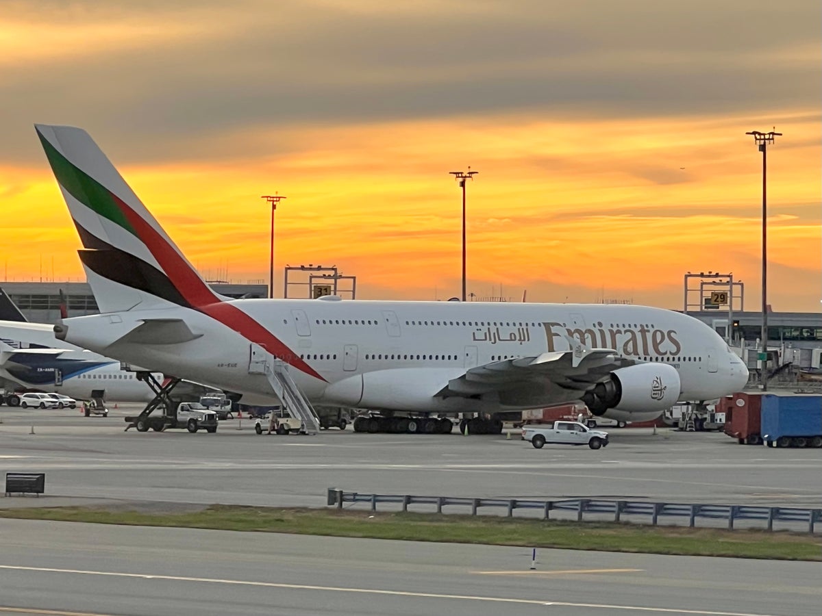 Emirates A380 at New York JFK