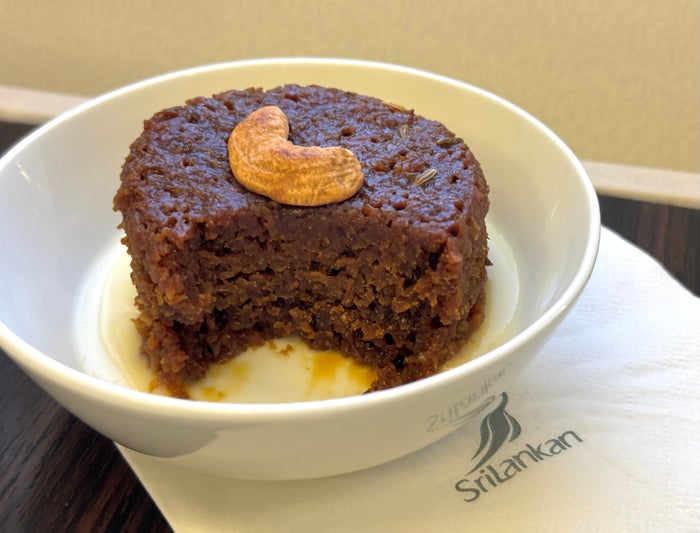 Sri Lankan A330 business class FnB dessert