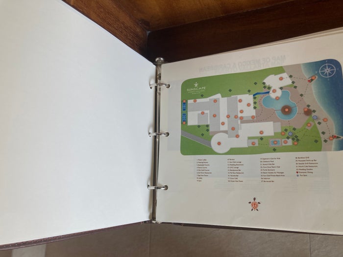 Sunscape Puerto Vallarta Resort Spa property guide book in room Sunscape Puerto Vallarta Resort Spa property guide book in room