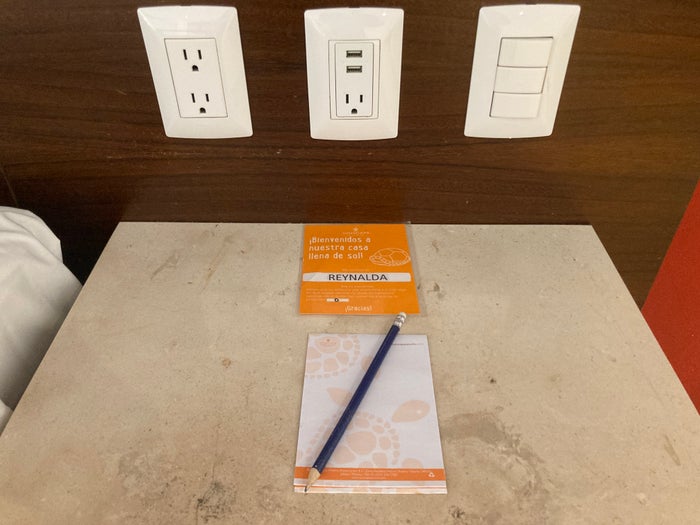 Sunscape Puerto Vallarta Resort Spa romantic suite night stand with note Sunscape Puerto Vallarta Resort Spa romantic suite night stand with note