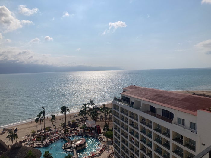 Sunscape Puerto Vallarta Resort Spa romantic suite view from balcony to ocean Sunscape Puerto Vallarta Resort Spa romantic suite view from balcony to ocean