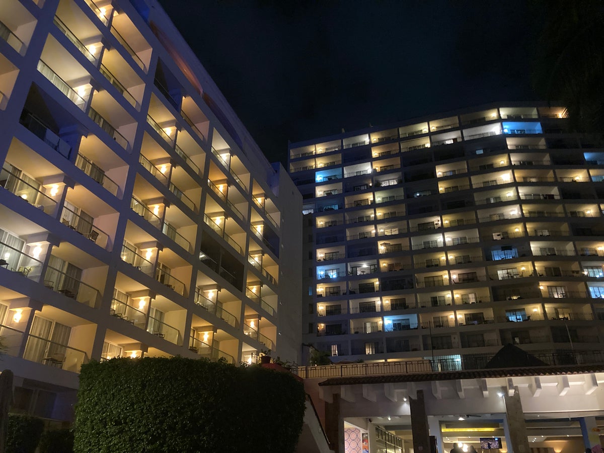 Sunscape Puerto Vallarta Resort Spa view of towers at night