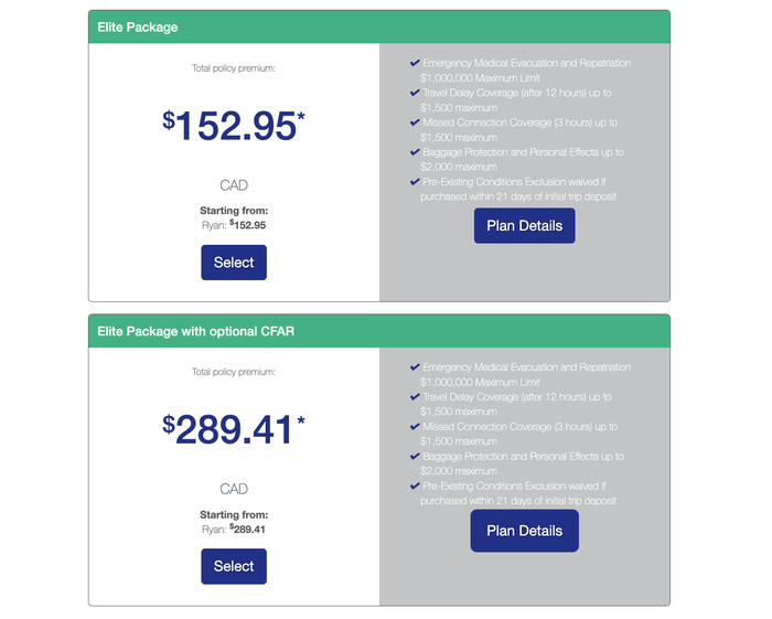 TravelSafe Canadian policies comparison prices TravelSafe Canadian policies comparison prices