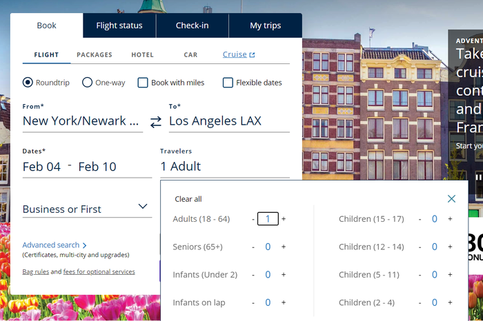 United booking a child United booking a child