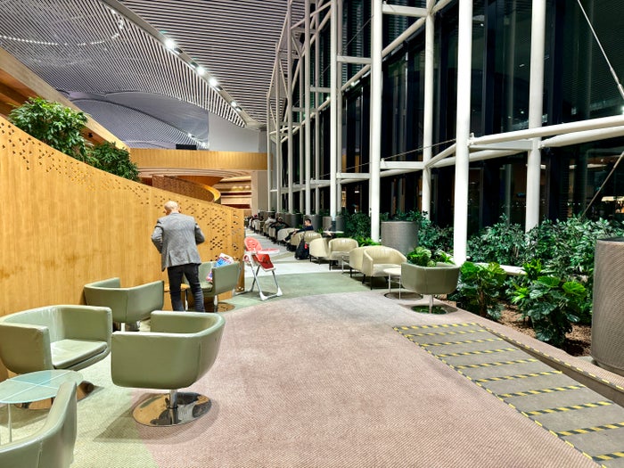 flydubai 737 800 economy IST IGA lounge interior seating flydubai 737 800 economy IST IGA lounge interior seating
