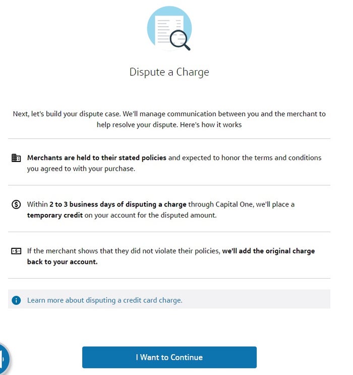 Capital One dispute process overview Capital One dispute process overview