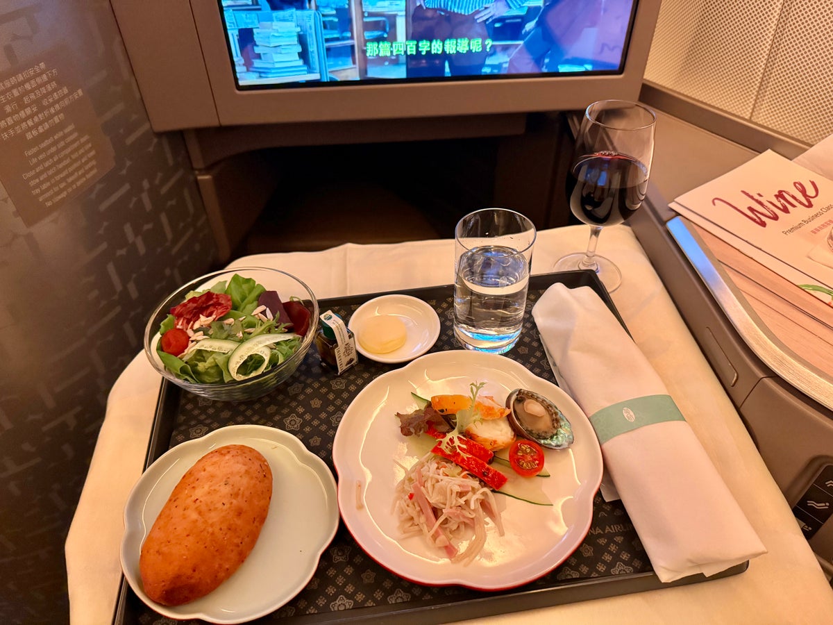 China Airlines A350 Business Class Appetizer