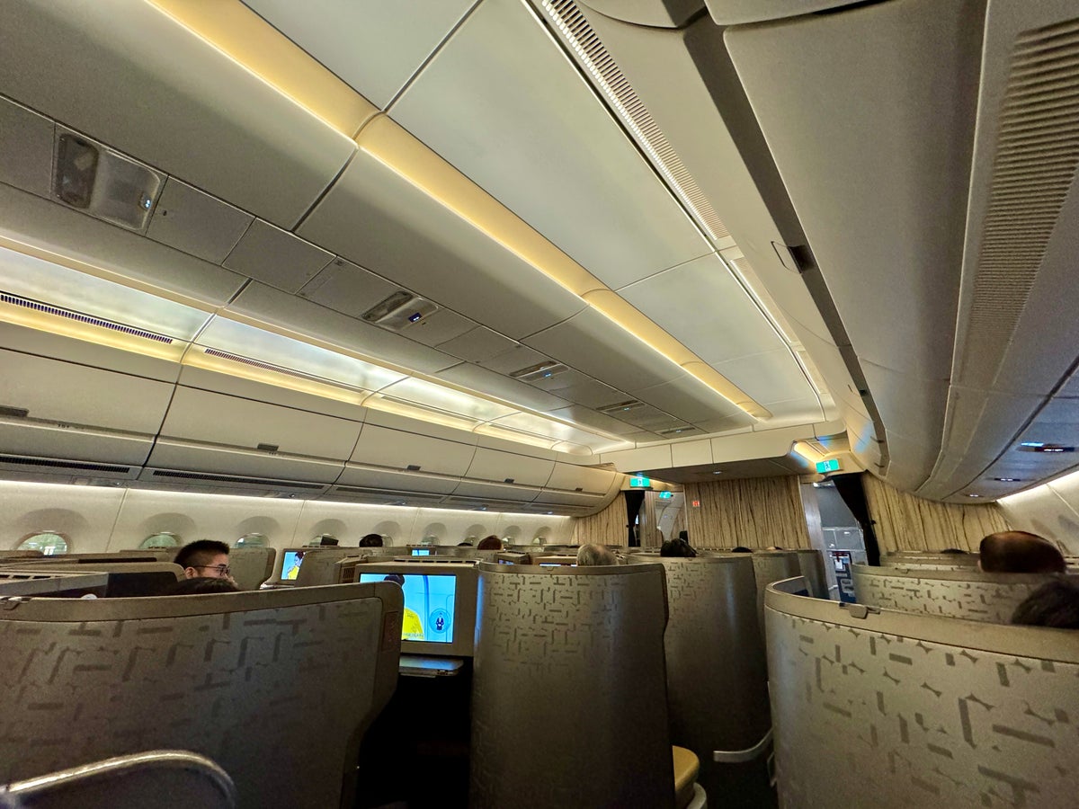 China Airlines A350 Business Class Cabin Ceiling No Bins