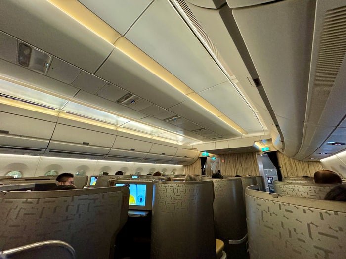 China Airlines A350 Business Class Cabin Ceiling No Bins China Airlines A350 Business Class Cabin Ceiling No Bins