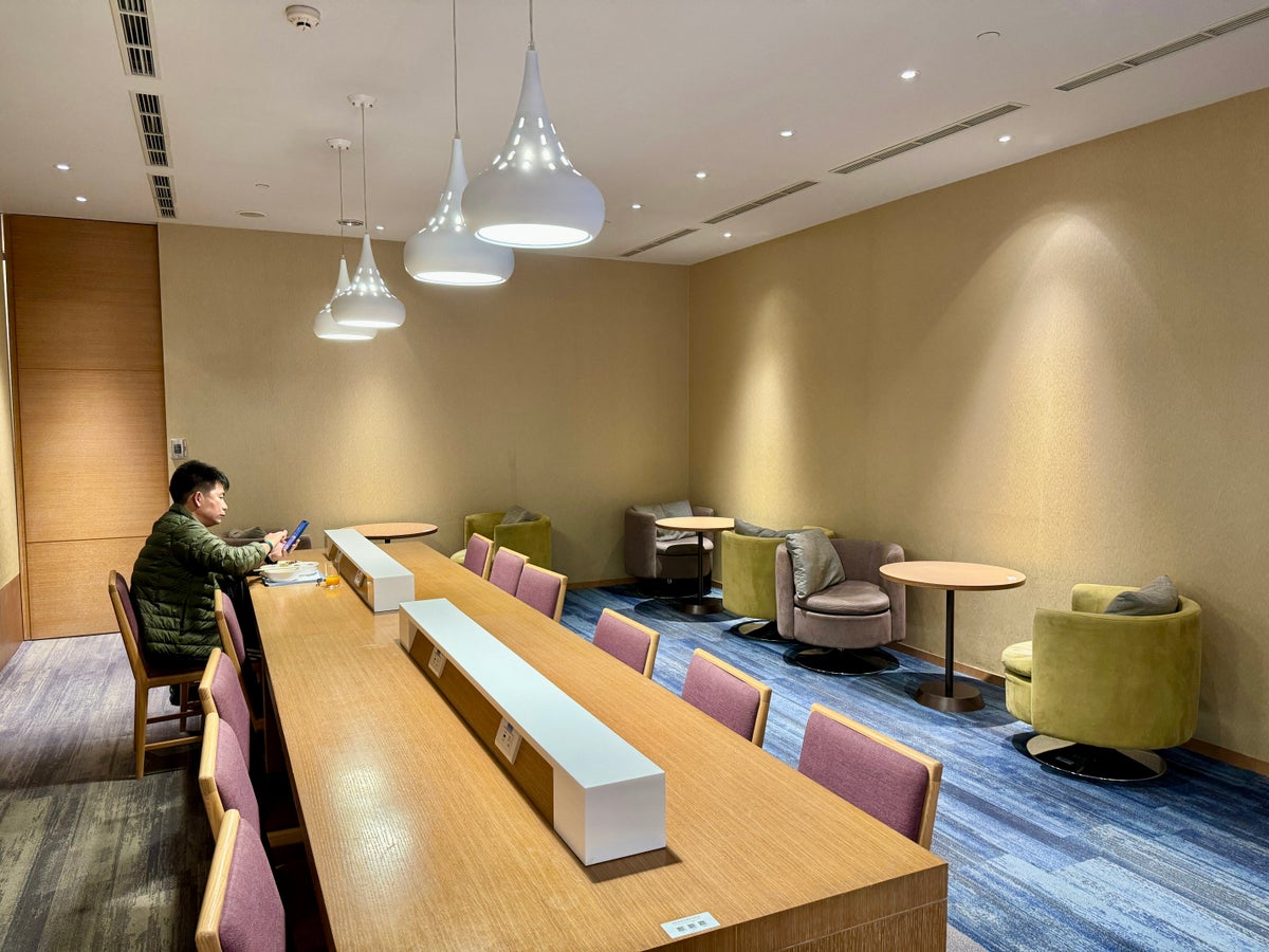 China Airlines A350 Business Class China Airlines Lounge Community Table