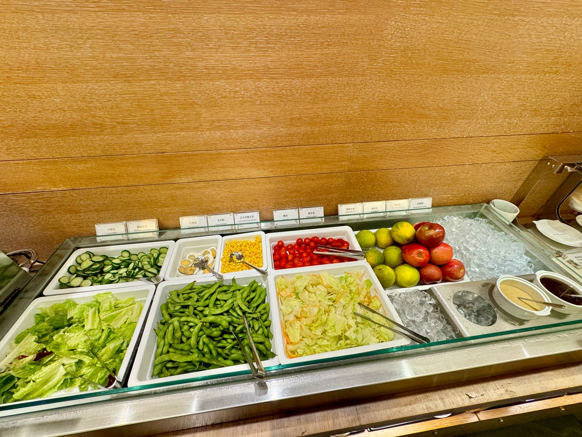 China Airlines A350 Business Class China Airlines Lounge Salad Bar