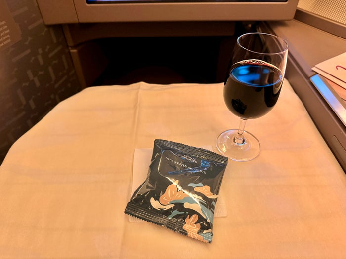 China Airlines A350 Business Class First Snack China Airlines A350 Business Class First Snack