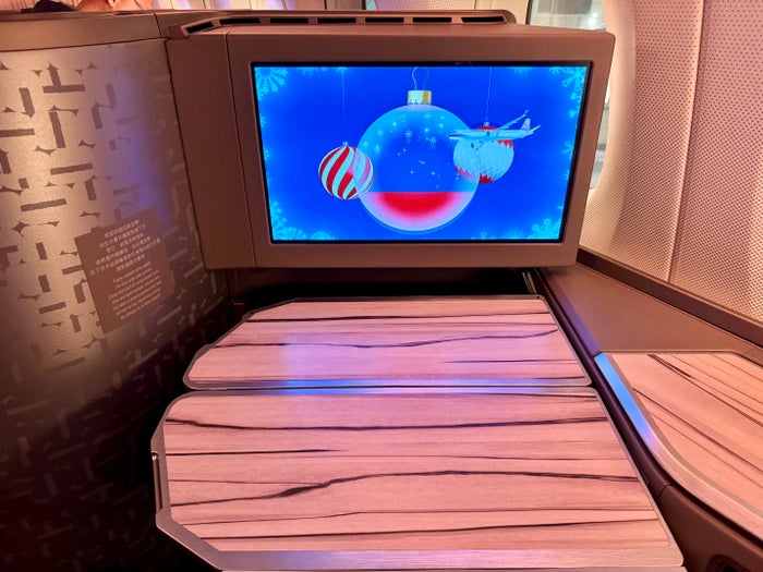 China Airlines A350 Business Class Seat 15K Tray Table China Airlines A350 Business Class Seat 15K Tray Table