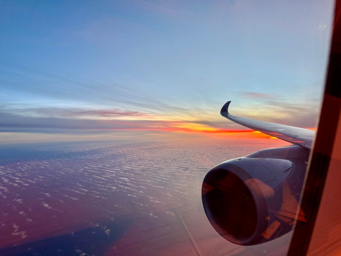 China Airlines A350 Business Class Sunset China Airlines A350 Business Class Sunset