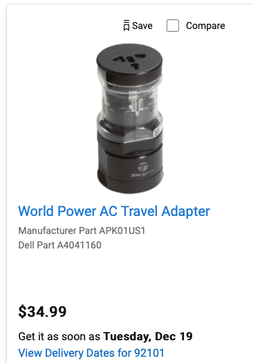 Dell credit universal adapter