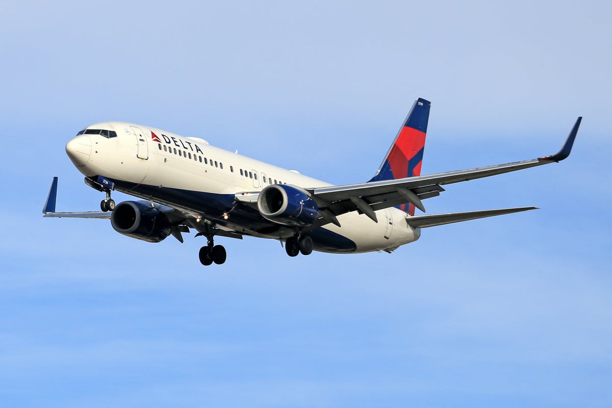 Delta Air Lines plane in flight