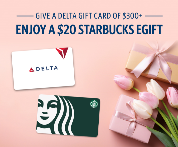 Delta Starbucks Mothers Day gift card promo