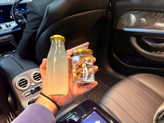 Four Seasons Mumbai Mercedes Snack and Drink