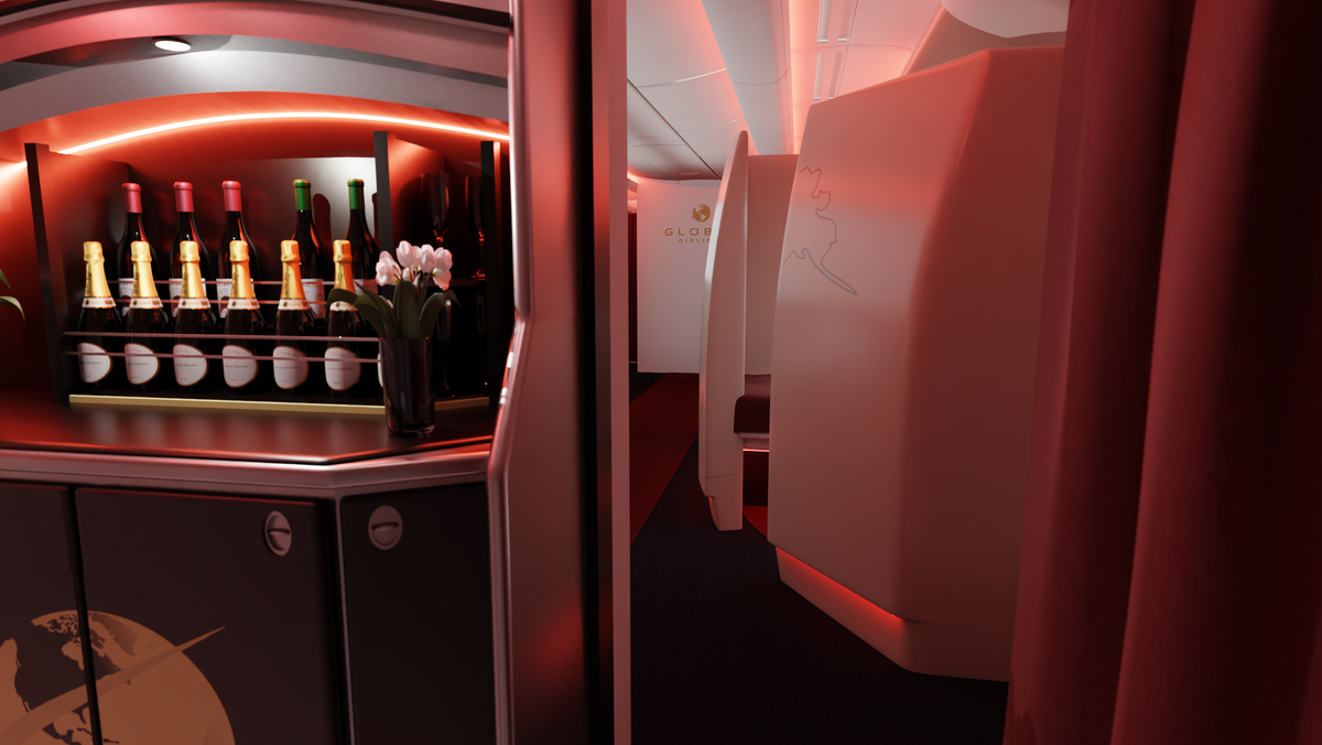 Global Airlines A380 interior 2