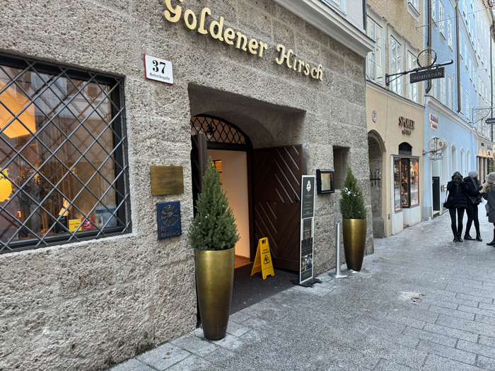 Hotel Goldener Hirsch Entrance Hotel Goldener Hirsch Entrance
