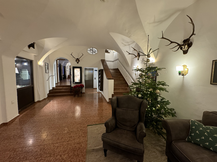 Hotel Goldener Hirsch Lobby with Tree Hotel Goldener Hirsch Lobby with Tree
