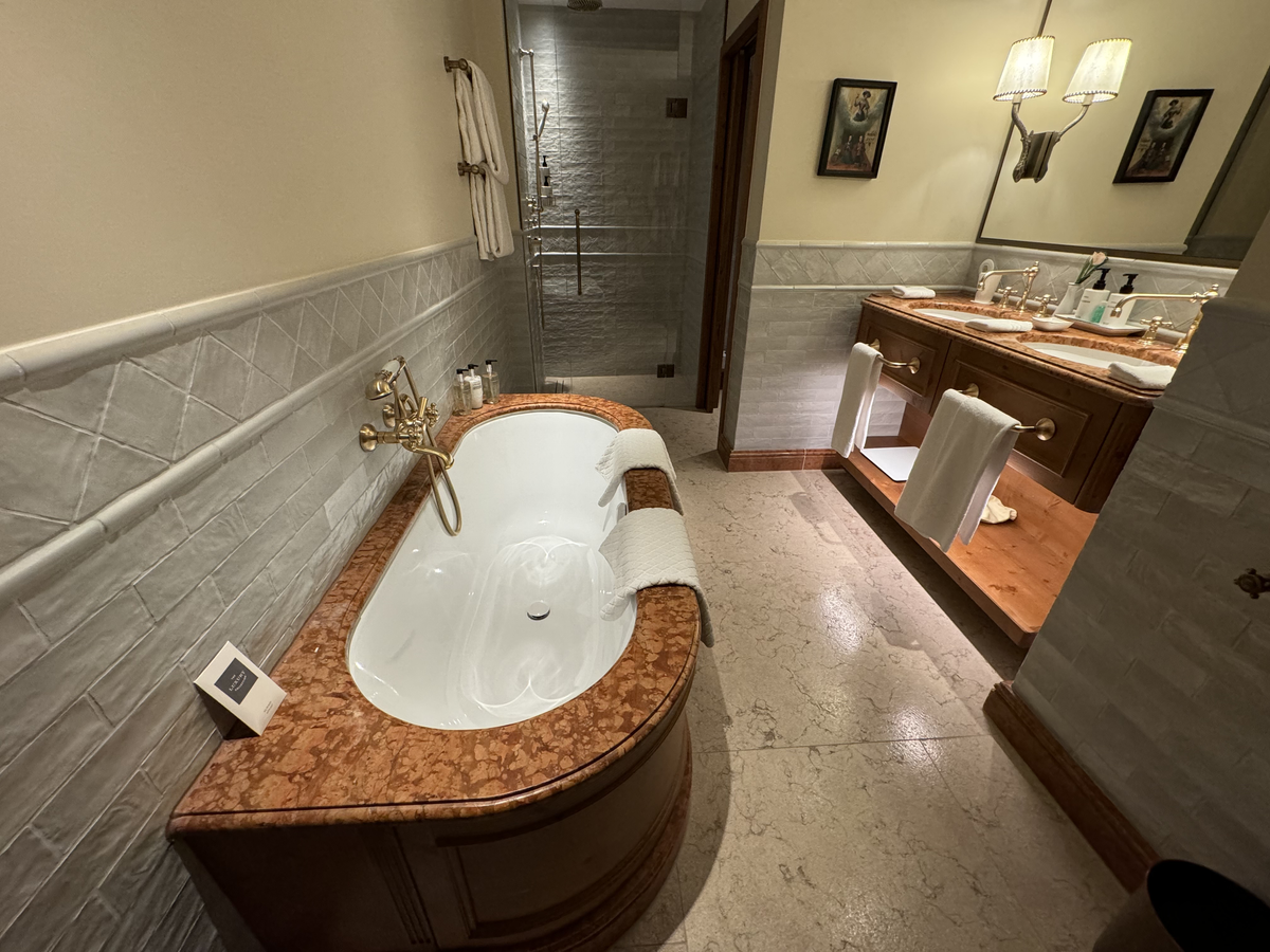 Hotel Goldener Hirsch Suite Bathroom Looking Toward Shower