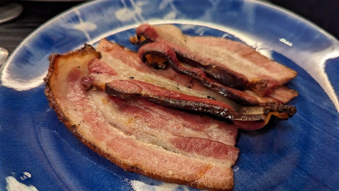 Motto by Hilton New York City Times Square food and beverage breakfast slab bacon Motto by Hilton New York City Times Square food and beverage breakfast slab bacon