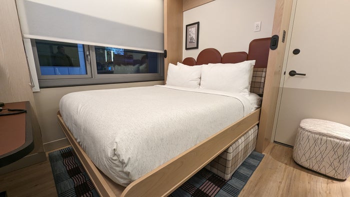 Motto by Hilton New York City Times Square guestroom bed Motto by Hilton New York City Times Square guestroom bed