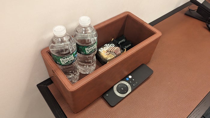 Motto by Hilton New York City Times Square guestroom drinks and snacks Motto by Hilton New York City Times Square guestroom drinks and snacks
