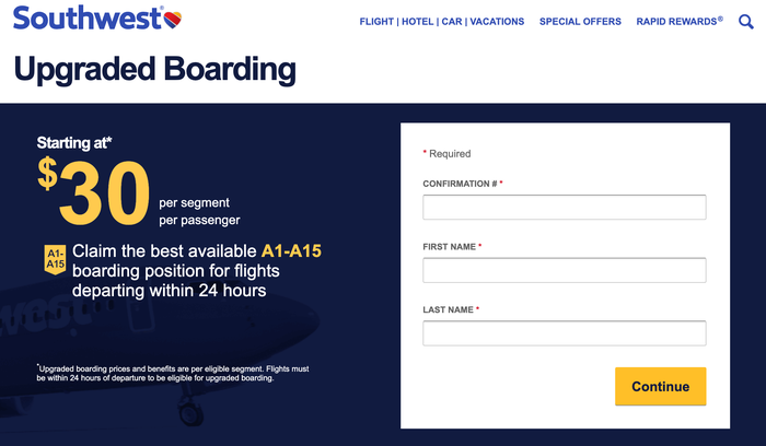 Southwest Upgraded boarding Southwest Upgraded boarding