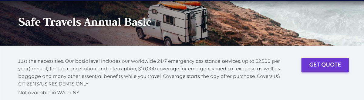 Trawick International Safe Travels Annual Basic page banner