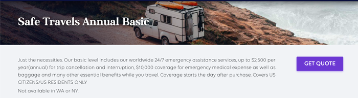 Trawick International Safe Travels Annual Basic page banner Trawick International Safe Travels Annual Basic page banner