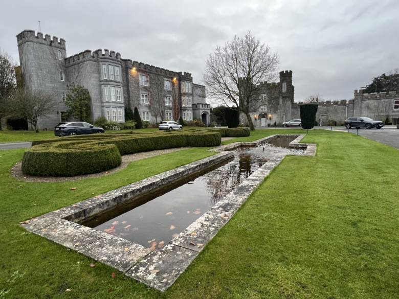 Dromoland Castle Fountain and Valet Roundabout