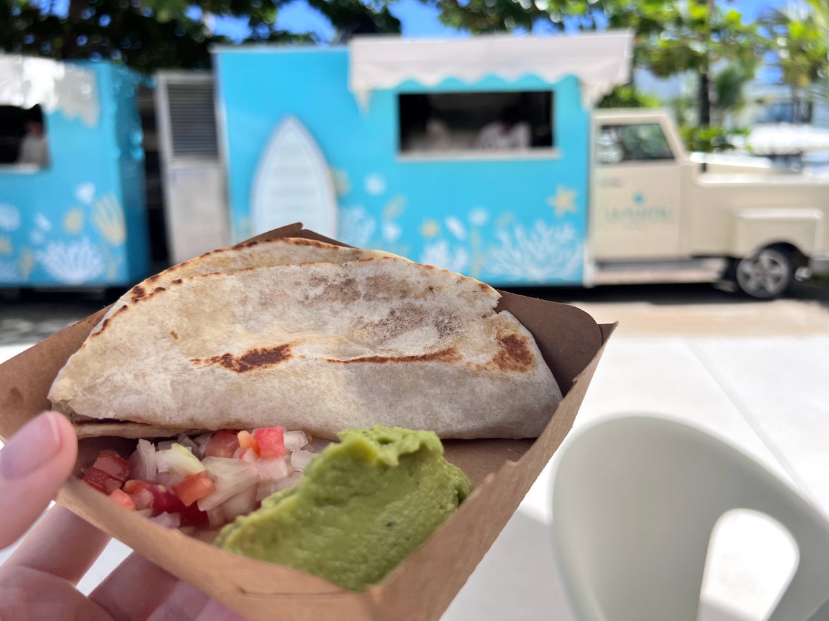 lunch at the food truck at Finest Punta Cana