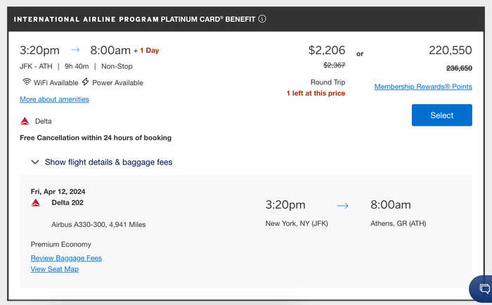 Amex IAP deal JFK ATH Amex IAP deal JFK ATH