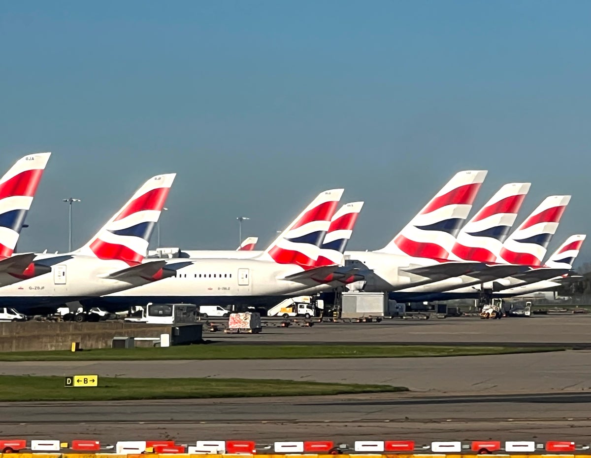 British Airways jets at Heathrow LHR