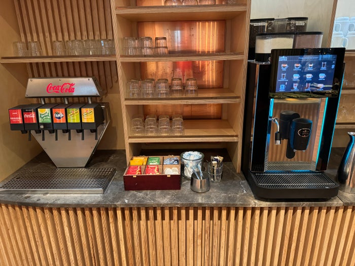 Carlsberg Aviator Lounge CPH soda tea coffee