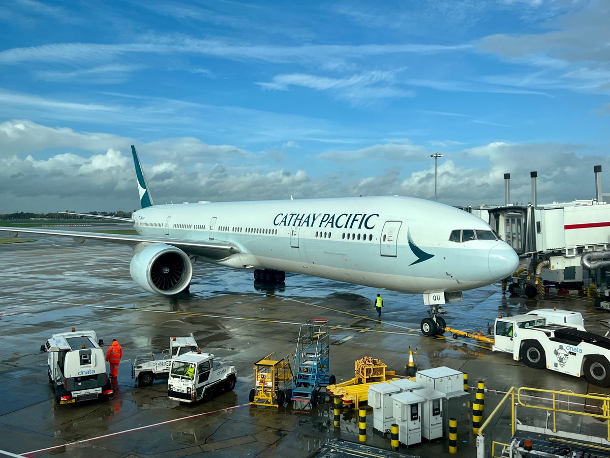 Cathay Pacific Boeing 777 at Heathrow