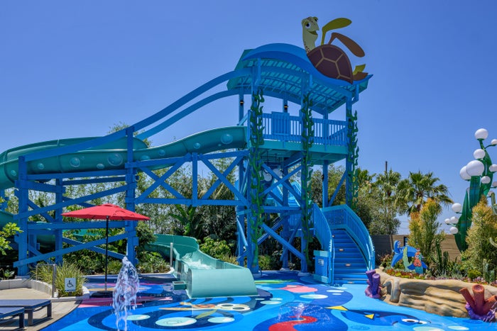 Disney Pixar Disneyland pool waterslide Disney Pixar Disneyland pool waterslide