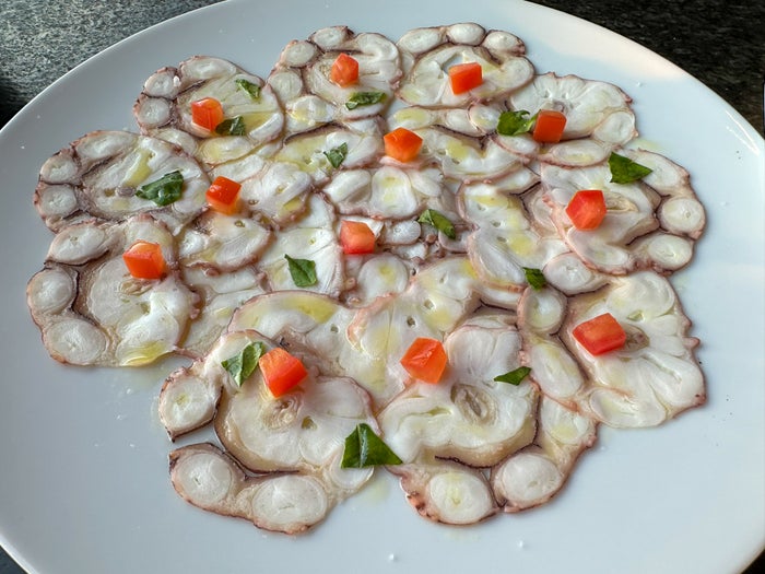 Four Seasons Tamarindo Coyul octopus carpaccio