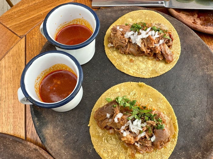 Four Seasons Tamarindo Nacho Taqueria taco de barbacoa