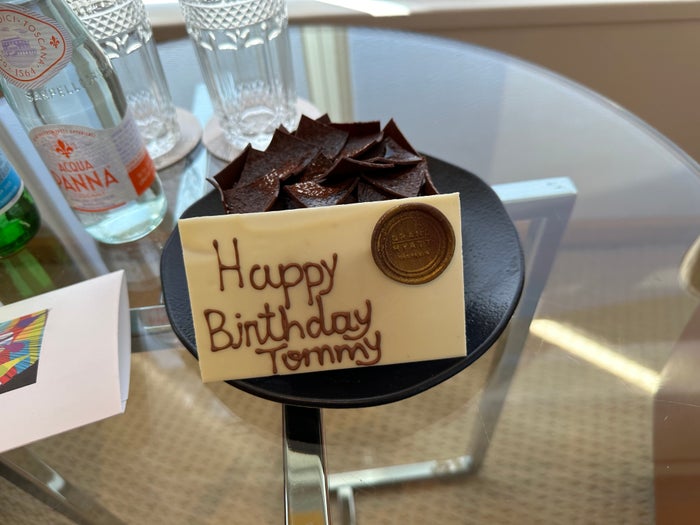 Grand Hyatt Sao Paulo birthday cake amenity Grand Hyatt Sao Paulo birthday cake amenity