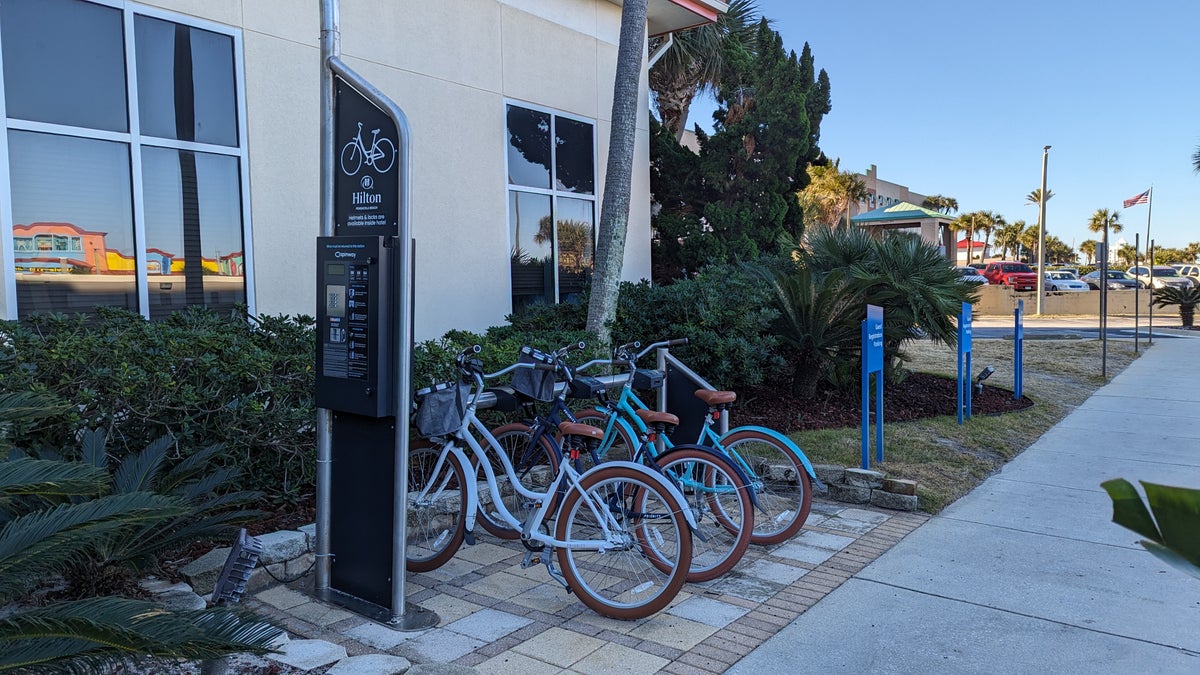 Hilton Pensacola Beach amenities bike rental