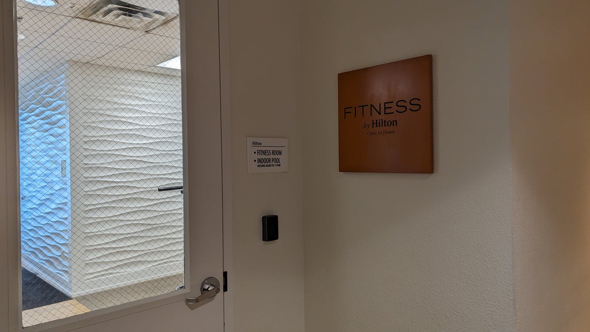 Hilton Pensacola Beach amenities fitness center entrance