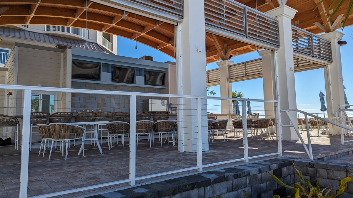 Hilton Pensacola Beach amenities pool bar