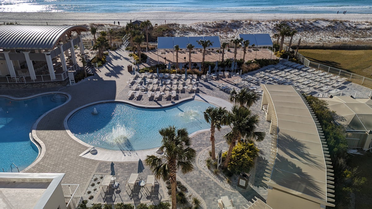 Hilton Pensacola Beach amenities pool view