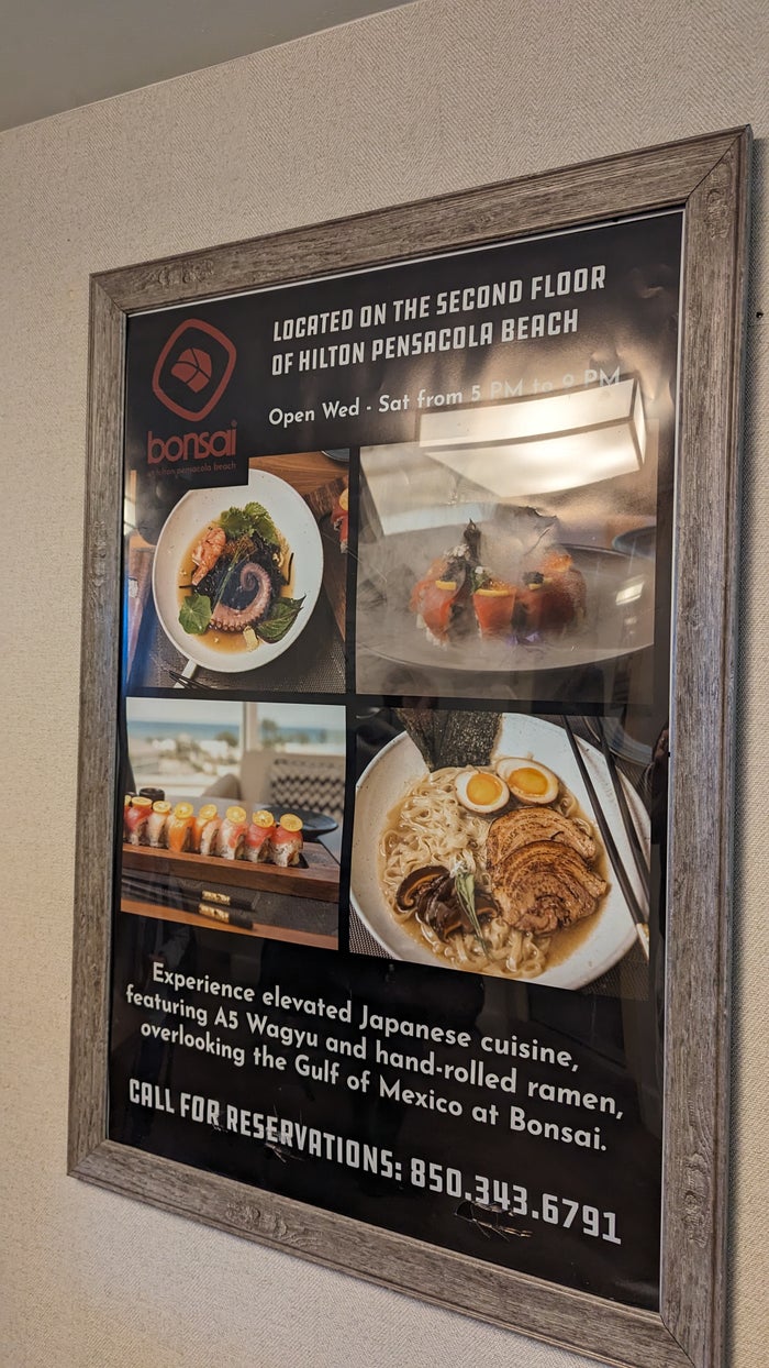 Hilton Pensacola Beach food and beverage Bonsai information Hilton Pensacola Beach food and beverage Bonsai information