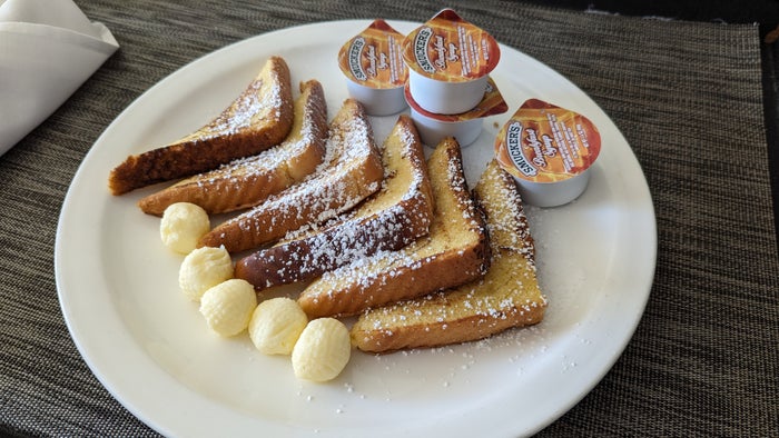 Hilton Pensacola Beach food and beverage room service French toast Hilton Pensacola Beach food and beverage room service French toast