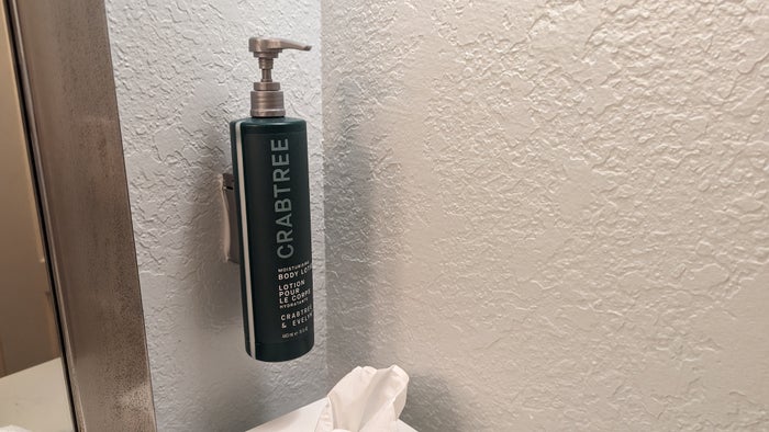 Hilton Pensacola Beach guestroom bathroom amenity lotion Hilton Pensacola Beach guestroom bathroom amenity lotion