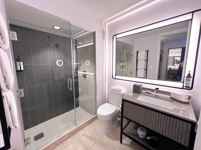 Hyatt Regency Chicago bathroom wtih shower